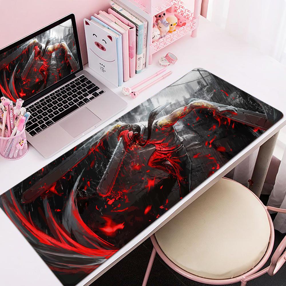 Chainsaw Man Mouse Pad xCM Nonslip Gaming Mousepad Gamer ESports Mouse Mat Game Mechanical Keyboard XXL Desk Mat