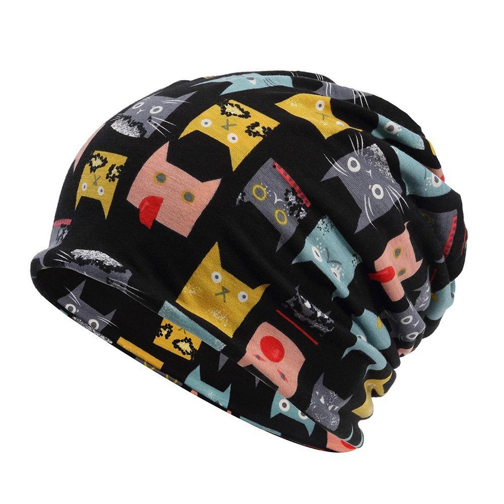 Soft Fabric Breathable Skullies Hat Stretch Turban Headwear Fashion Chemo Beanie Hat  Spring Summer