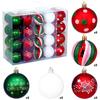 Plastic Christmas Tree Decorations Accessories Colorful Handcrafted Spherical Orbs In Gift Box for Festival Event