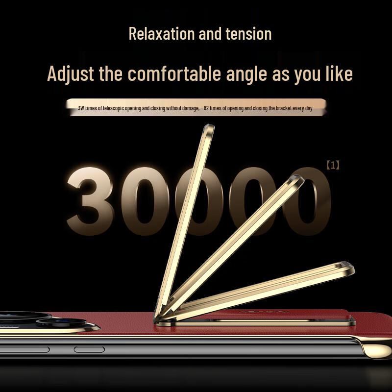 Huawei Pura70 Series Tech Leather Case with Wristband Stand