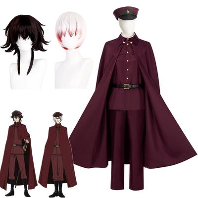 Tetchou Suehiro Cosplay Kostým Bungo Toulaví psi Sezóna 4 Tým loveckých psů Červený Uniform Cloak Anime Halloween Vánoční Oblečení