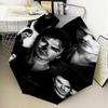 Damon Salvatore Romance Umbrella Folding umbrella, automatic umbrella 8-Frame for Travel, camping Use Gift for Halloween Christmas