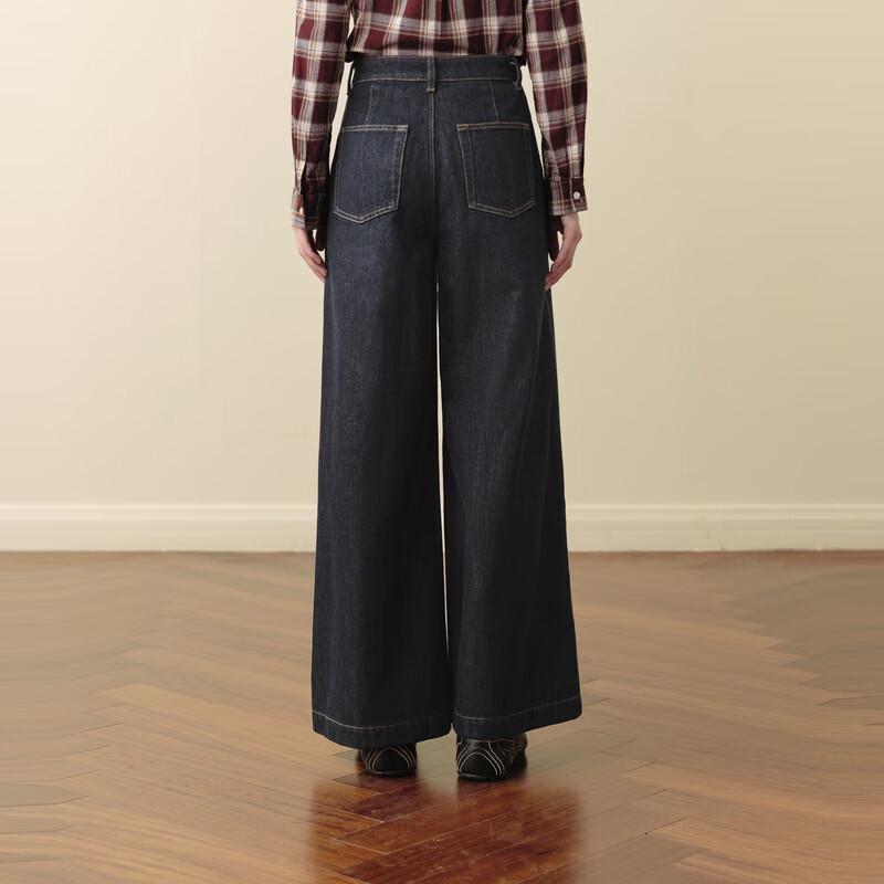 'S EIFINI Women's Vintage High-Waist Wide-Leg Jeans