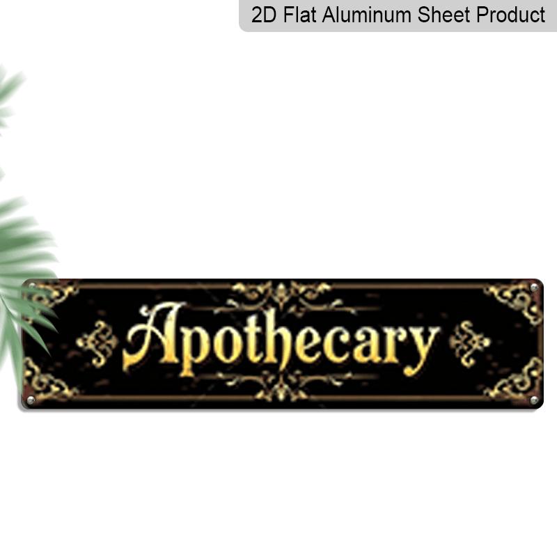 

Vintage Apothecary Metal Wall Sign - Large Rustic Farmhouse Aluminum Decorative Sign with Labelling Suitable for Halloween, Thanksgiving, Christmas 40cm x 10cm