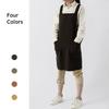 Korte Scandinavische Stijl Geplooide Rok Katoen Linnen Schort Dames Meisjes Vintage Schort Tuinwerk Kruisrug Schort Jurk