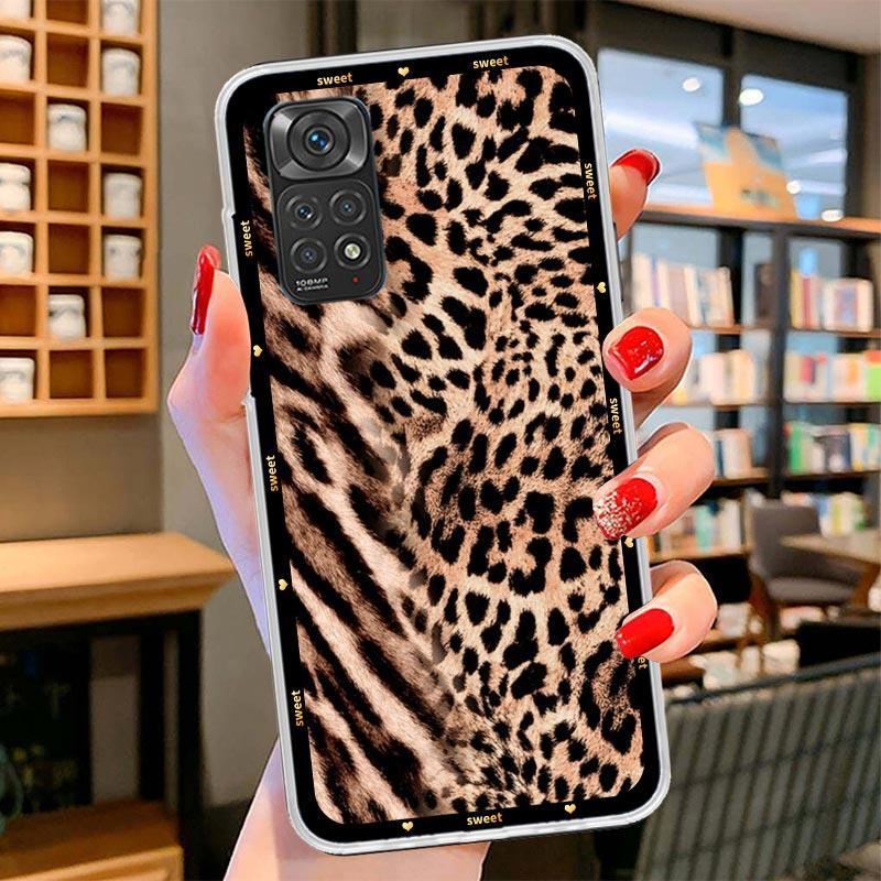 Animal Leopard Print Cover Phone Case For Xiaomi Redmi Note 15 14 13 12 11 10 Pro Plus 14S 12S 11S 11T 11E 10S Soft Fundas Shell