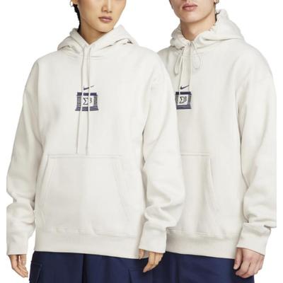 Nike Felpa con cappuccio a maniche lunghe casual unisex Bianca FB8631-072