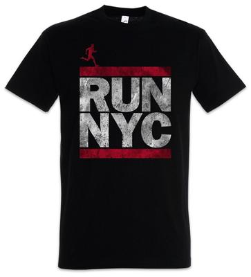 Fuss NYC Férfi Póló New York City Futás Fun DMC Maraton Futó Verseny