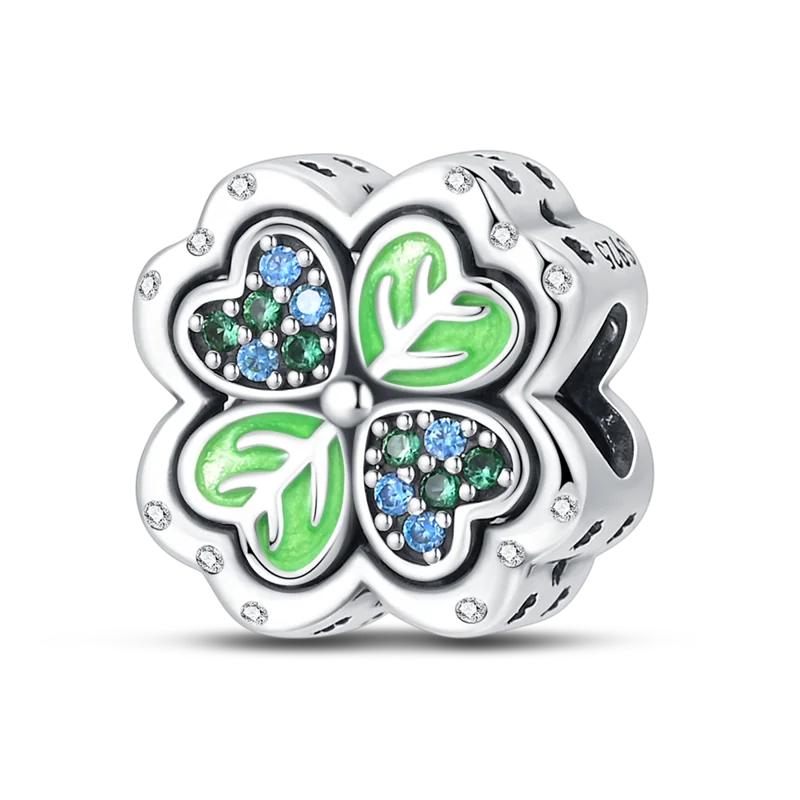 Copper Marine Organisms Charms Bead Turtle Four Leaf Clover Pendant Fit Original Bracelets Diy Jewelry