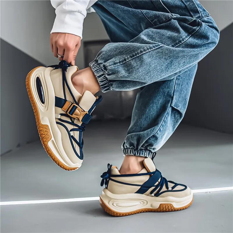 Herren-Sneakers Dicke Sohle Freizeitschuhe Sport und Freizeit Mode Arbeitskleidung Schuhe für Herren Abriebfeste Slipper Rutschfest Neu