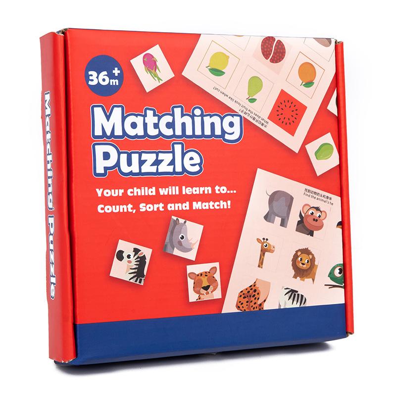 Montessori Wooden Logic & Matching Puzzle Toy for Cognitive Development