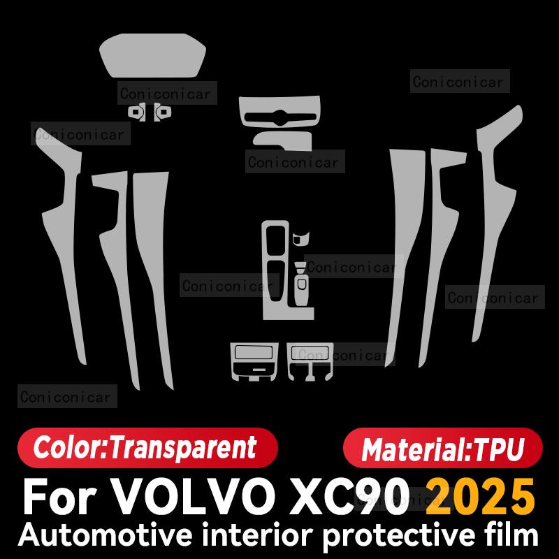 

Для VOLVO XC90 2025 Автомобиль Салон Центральная Консоль Приборная Панель Защитная Пленка Наклейка Антицарапина Аксессуары LHD