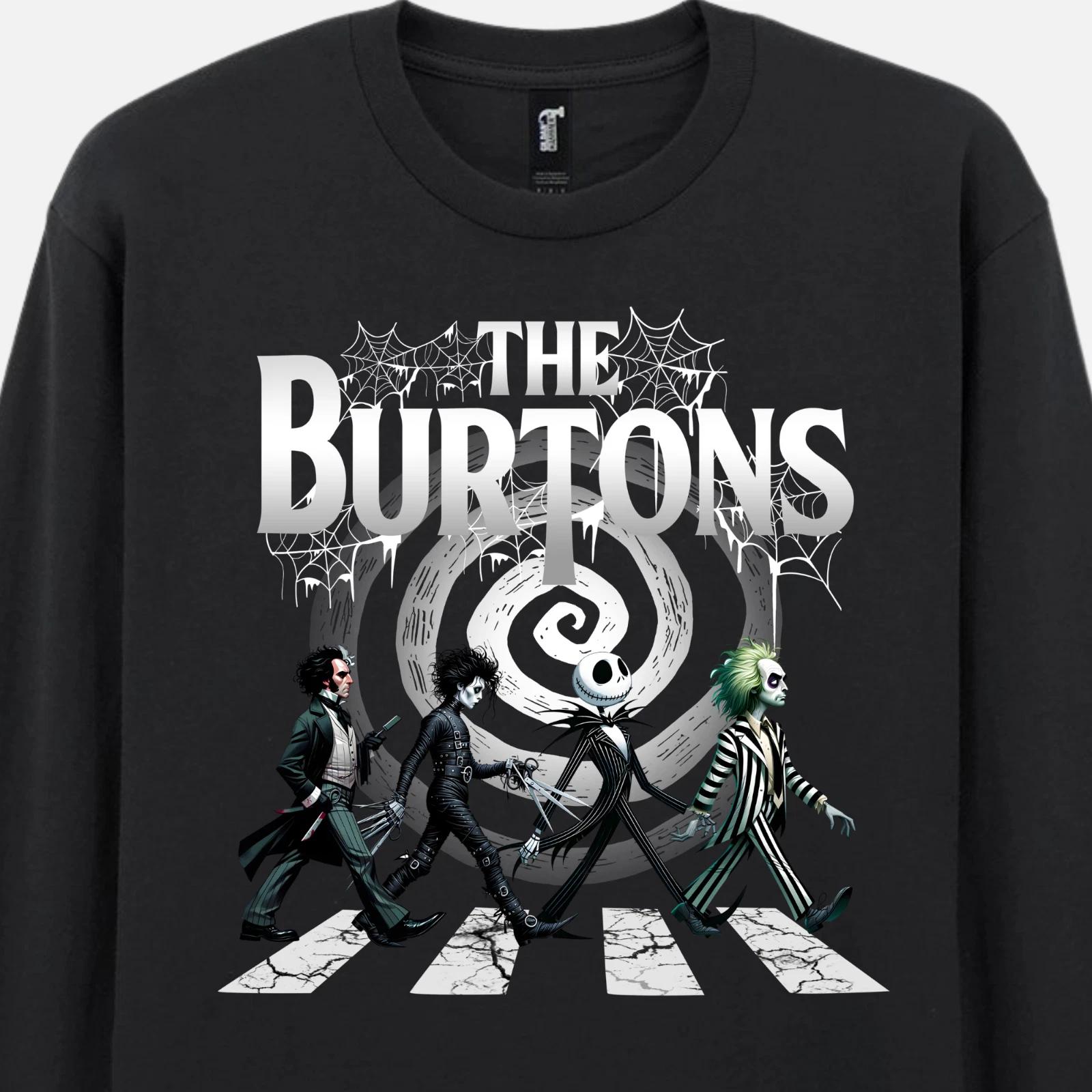 The Burtons Abbey Rd Tee Beatles Parody Graphic Long Sleeve T-Shirt Gothic Gift S