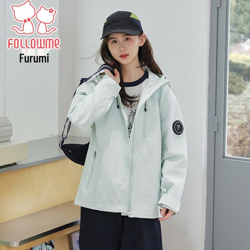 Girls Hooded Casual Windbreaker Jacket 165
