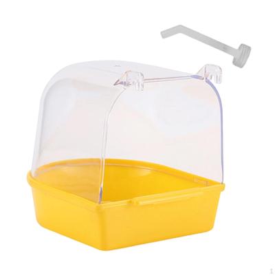 Bird Bath Box Cage Accessory Versatile Parrot Bowl Hanging Bathtub for Canary Budgie