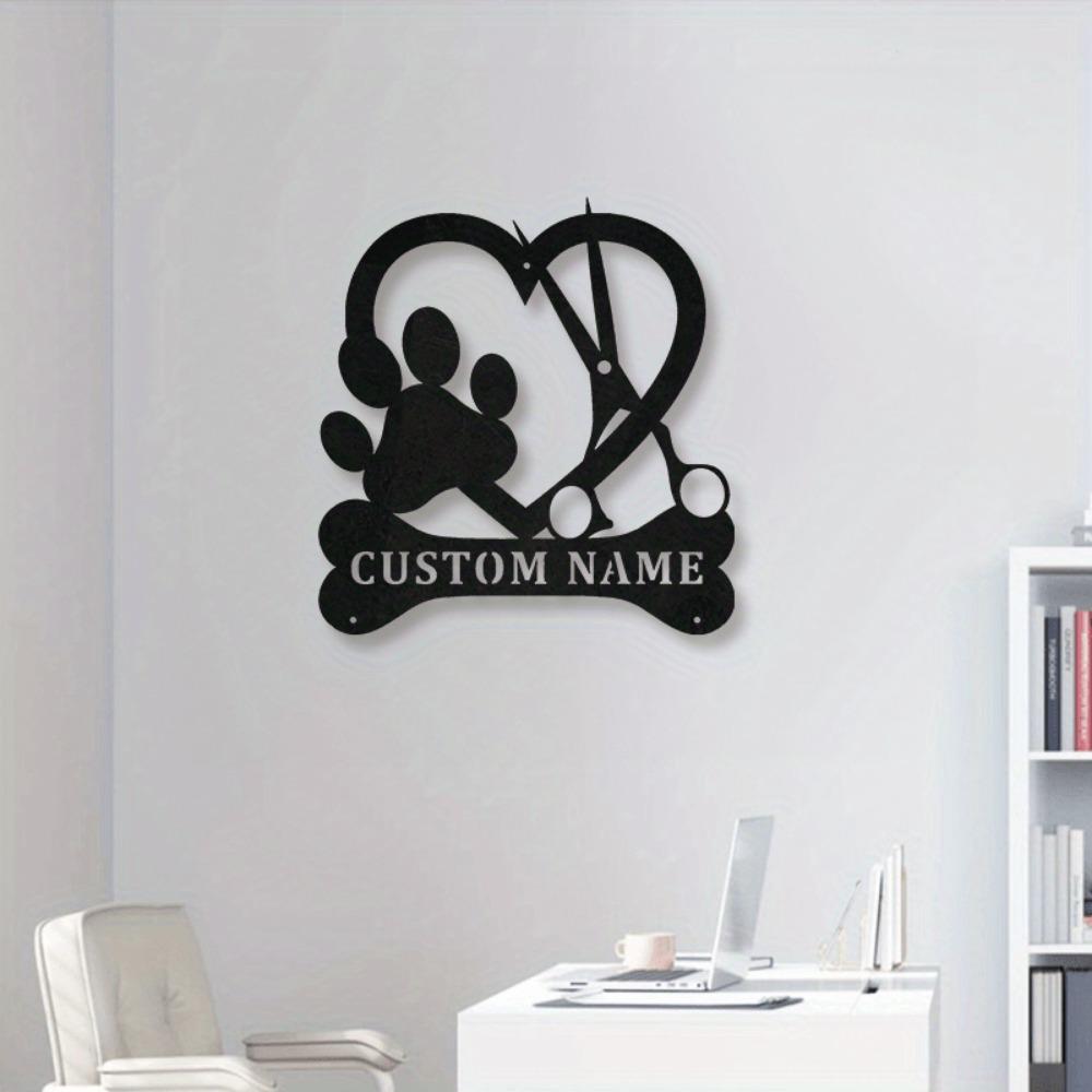 Custom Pet Spa Metal Wall Art - Personalized Name Sign - Modern Decor - Ready To Hang - Metal Sign