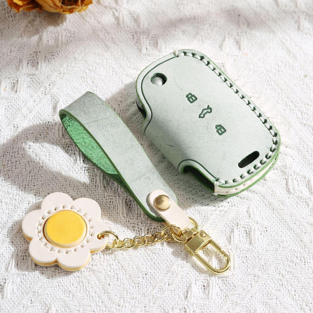 Elegant Women's Key Cover for Wuling Hongguang Mini EV Macaron