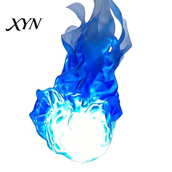 Portable Flame Stage Prop Floating Fireball Prop, LED Glowing Halloween Handheld for Cosplay, Visual Effect Accessory Battery Powered Light