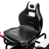Go-Kart Pedal Car with Hand Brake, Adjustable Seat, Forward and Reverse Gear, up to 50kg for Children 5-12 Years, White