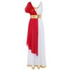 Costum Femei Grecia Antică Halloween Rochie Toga Asimetrică Mânecă Scurtă Umeri Dezgoliți Tunica pentru Petrecere Tematică Rugăciune Adorare