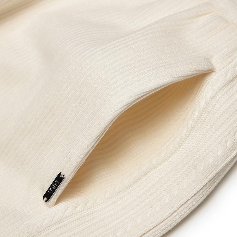 New FILA Knitted Sports Pants Women's Steam White F11W443604FIV