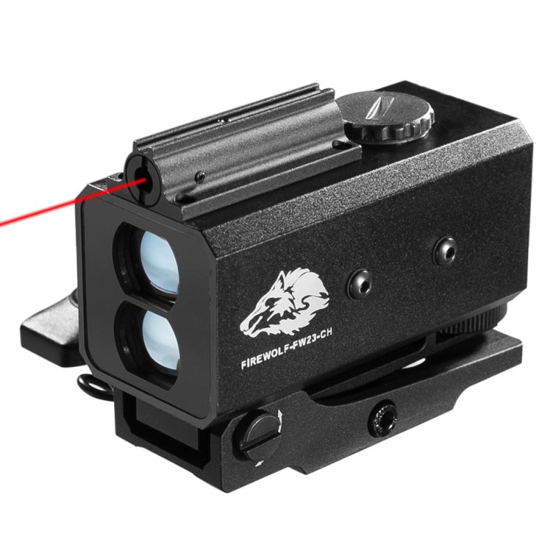 FIRE WOLF Mini Laser Infrared Scope Rangefinder For Hunting Shooting Distance Angular Velocity Meter Tactical Scope Installed