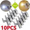 10Pcs LED Inner Hinge Lamp No Battery Under Cabinet Lights Wardrobe Cupboard Sensor Lights Bedroom Kitchen Closet Night Lamp