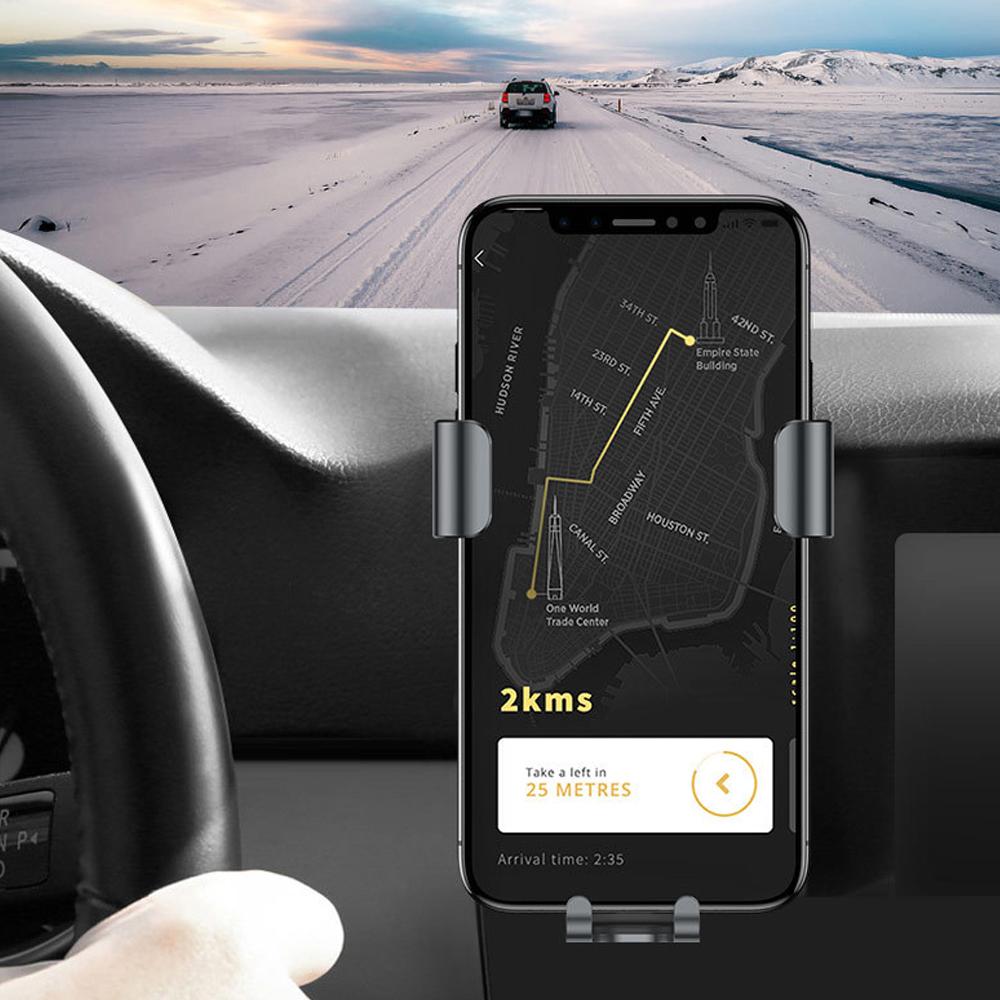 Gravity Car Mount GPS Mobile Phone Holder Vent Clip Installation For Skoda Fabia 1 2 Octavia A7 A5 Superb Rapid Yeti Karoq RS WT7