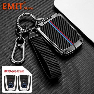 Sleutelhoes van zinklegering voor BMW I3 I8-serie, koolstofvezel autosleutelhoes, tas, volledige bescherming, auto-interieuraccessoire