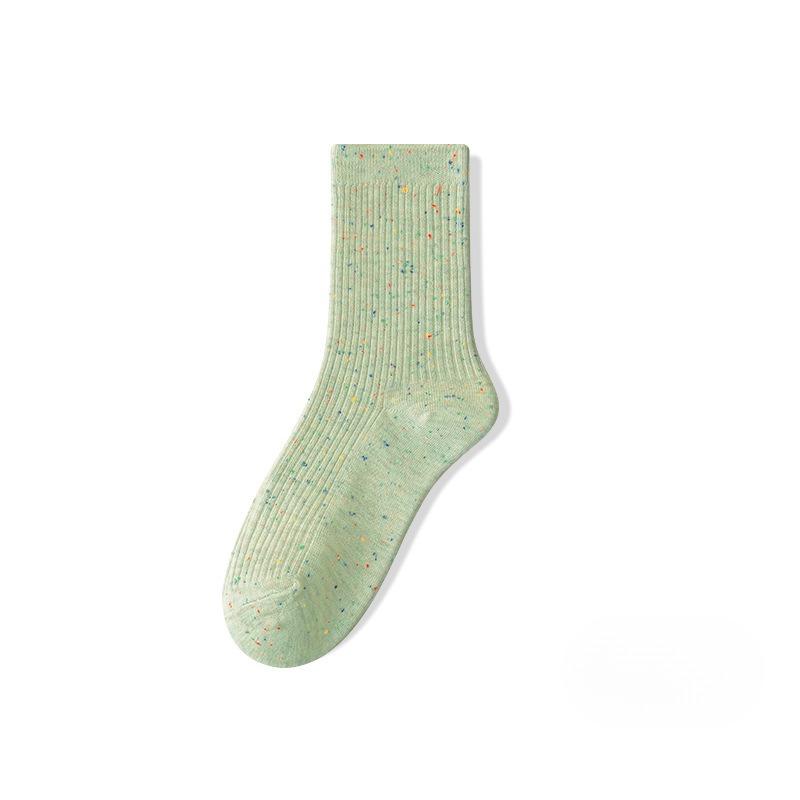 Female Spring and Autumn Pure Cotton Sweat Absorbing Tube Pile Socks