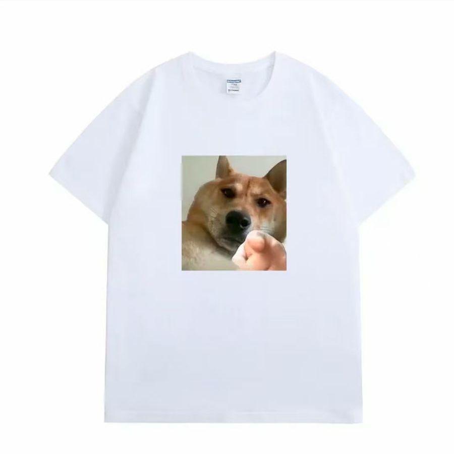 Fun Dog Printed Men's T-Shirt Summer Vintage Kawaii Men's Women's Surfing Beach T-Shirt Unisex Breathable Casual Top