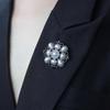 Vintage Baroque Pearl Openwork Brooch Corsage Clothing Accessory