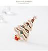 Women Christmas Tree Brooch Crystal Inlaid Breastpin Top Decoration Jewelry for Ladies