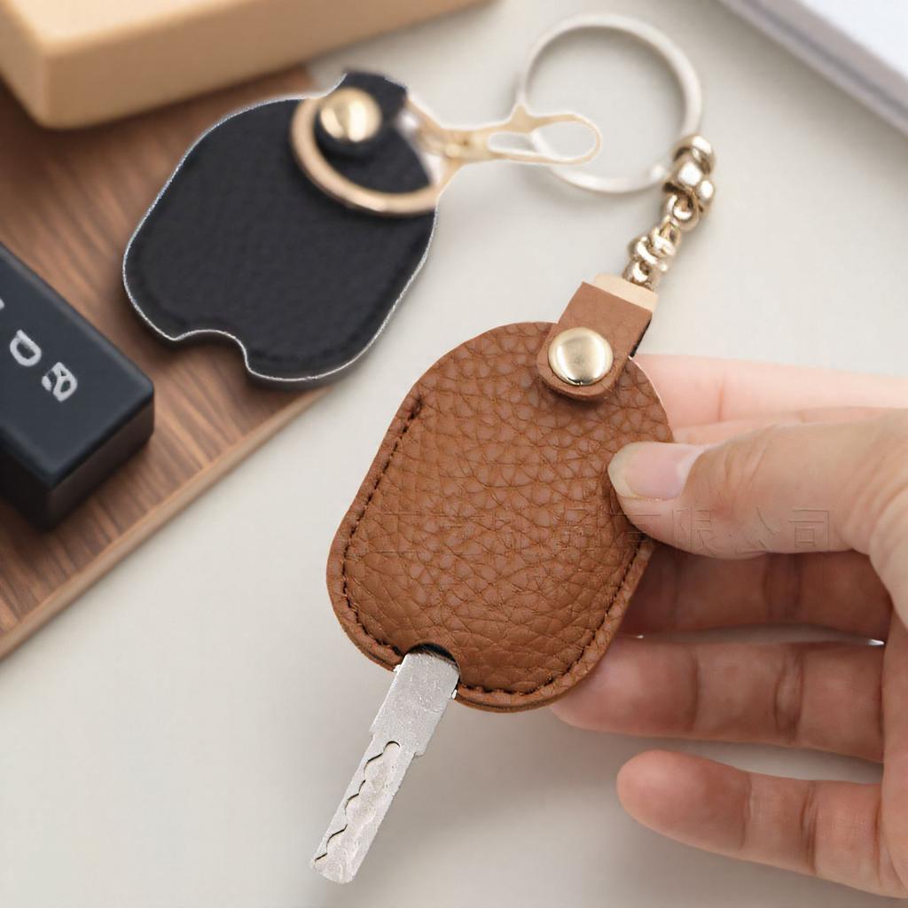 Broken Car Key Loop Replacement Keys Covers Replacement Portable Durable PU Leather Keychain Protector for Men and Women