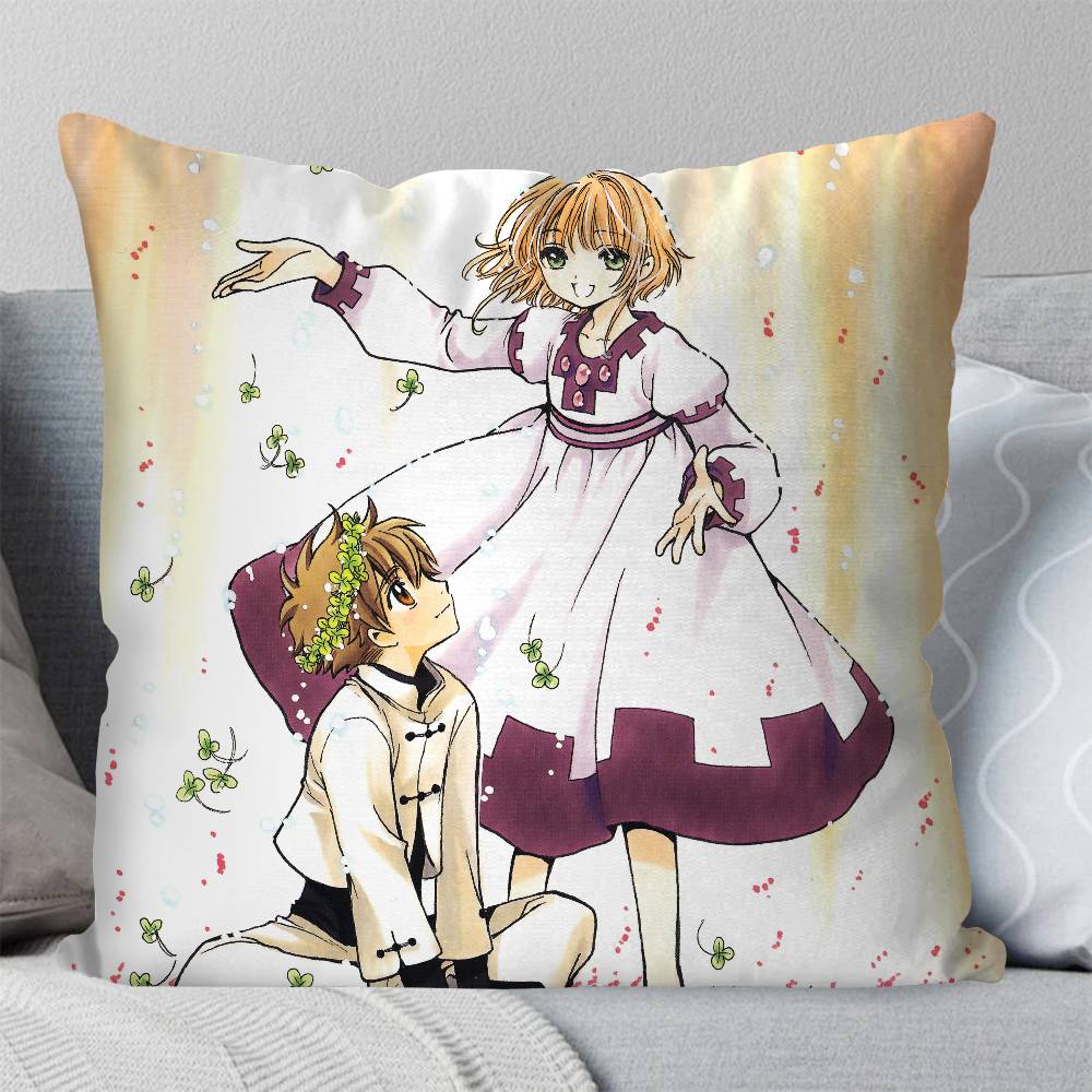 Tsubasa RReservoir Chronicle Manga Pillow Case Fashion Square Pillowcase Bedroom Sofa Room Ins Decoration Leisure