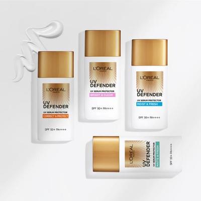 L'Oréal Paris UV Defender krem przeciwsłoneczny 50ml 4 rodzaje (Codzienny/Tonizujący/Beztłuszczowy/Aqua)