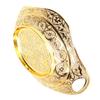 Oval Shape Fruit Tray Gold Decorative Tray Elegant Jewelry Organizer Tray  Kitchen Counter