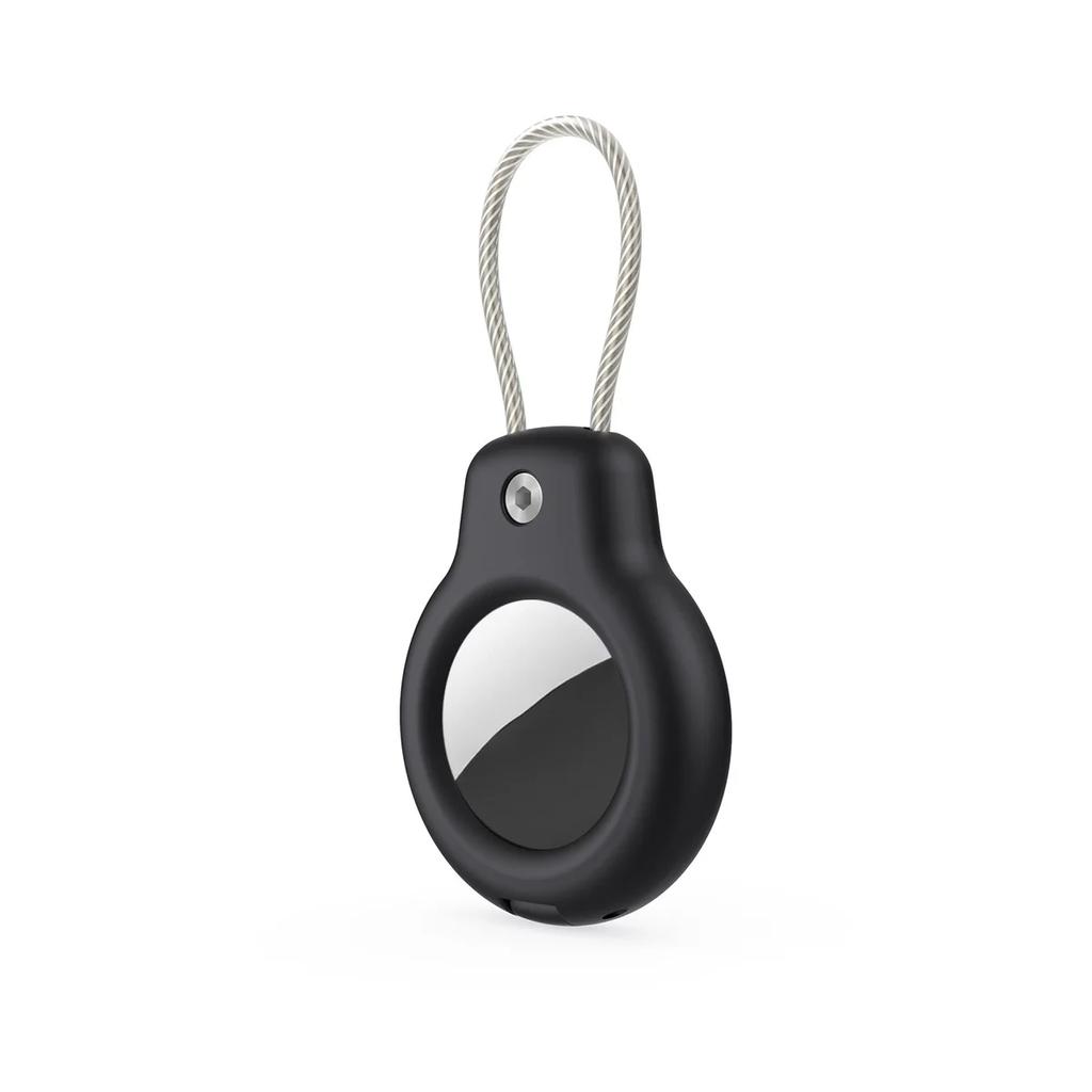 New Compatible with Apple AirTag Secure Holder with Cable Air Tag Lock Case Keychain Key Ring Key Chain Luggage tag for Keys
