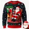 Happy Christmas Warm Santa Claus Ugly Sweater For Men Outdoor Festival Gift O-neck Pullover Ugly Sweaters Women Xmas New Year