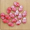 Glazed Ceramic Heart Beads with Vertical Holes for DIY Jewelry and Crafts