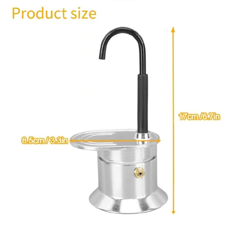 Portable Aluminum Coffee Pots 50Ml Stovetop Coffee Maker Perfect For Single Coffee Lover And Convenient Space