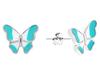 Silver Blue Unicorn Earrings Small Studs for Girls Enamel