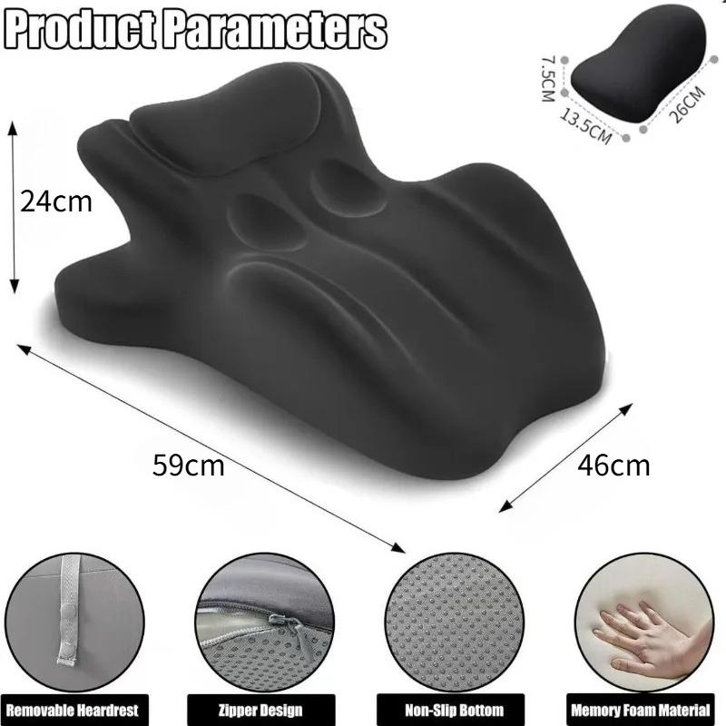 Oreiller de soutien multifonctionnel pour la lecture Coussin cale réglable Oreiller de lit orthopédique Oreiller pour dormir sur le ventre Confort intime