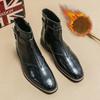 Men’s Winter Warm Chelsea Boots Motorcycle Boots Retro Dress Tuxedo Wedding Men Ankle Boots Plus Size