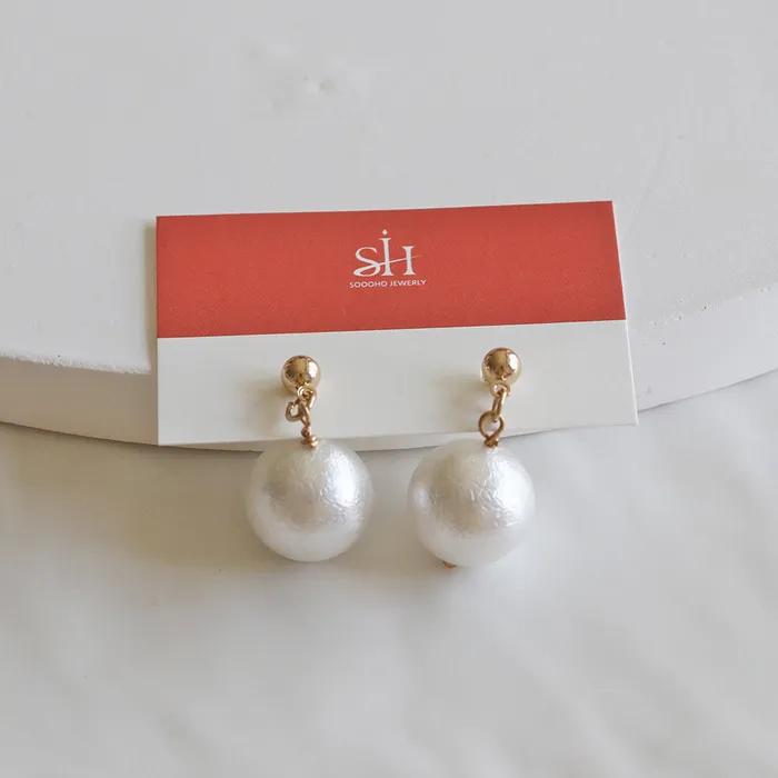 _JJ16 Pearl Drop Point Earrings