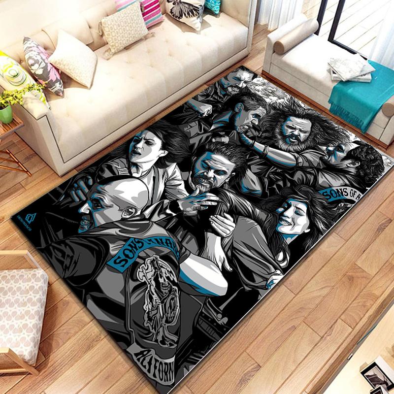 Sons of Anarchy Retro Printed Carpet Yoga mat game room bedroom beautiful anti -slip carpet rugs living room decoration chambre
