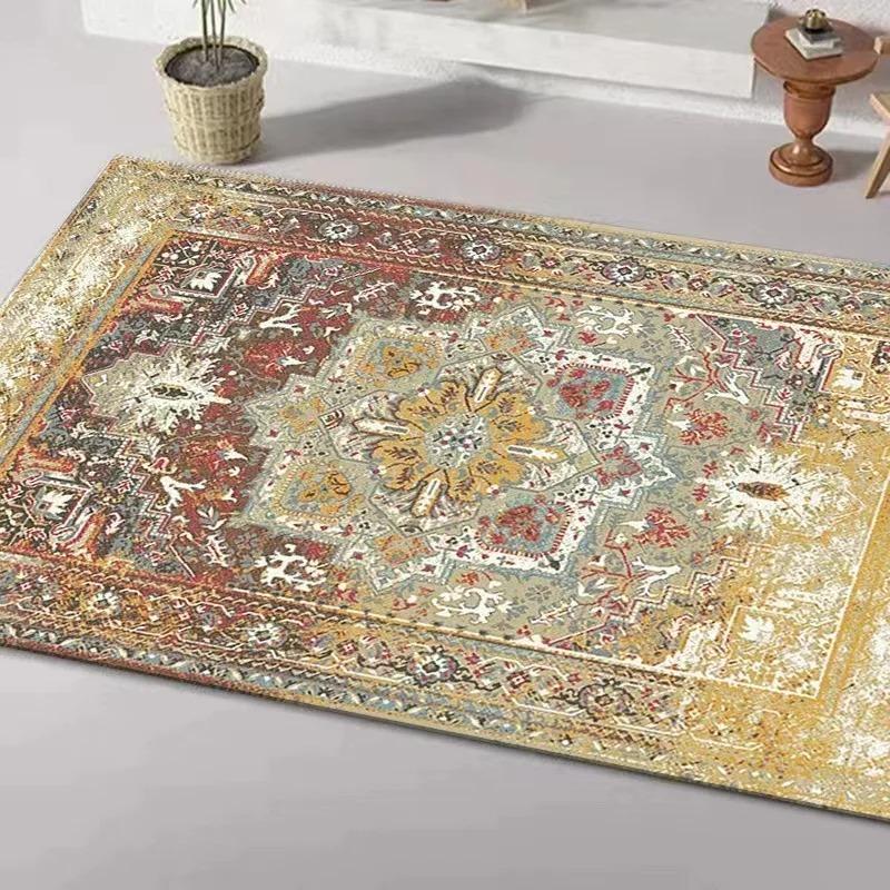 

American Ethnic Style Printing Living Room Carpet for Home Decor Bedroom Hallway Non-slip Mat Hotel Sofa Coffee Table Soft Rugs 40x60cm