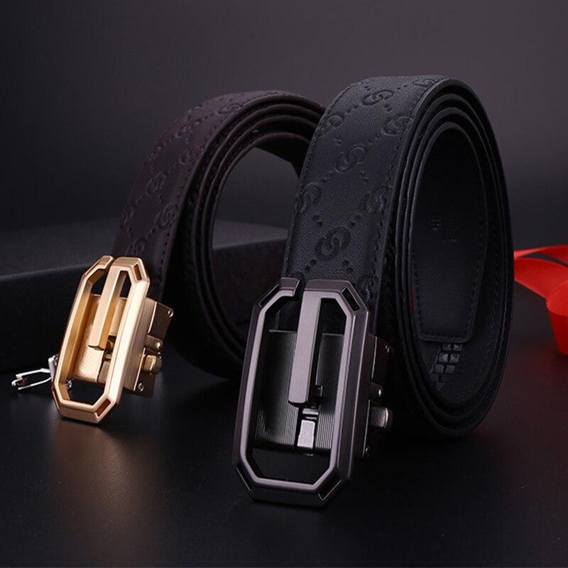 Ceinture Homme En Cuir Véritable - Boucle Automatique, 3.5cm, Style Western - Neuf Avec étiquettes