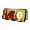 For Motorola Moto G85 5G Case Card Holder Leather Carbon Fiber Texture Phone Cover