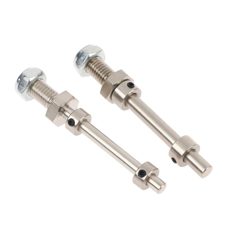 2 Pcs Precision Steel Wheel Axles with Stop Nuts 3/4/5/6MM for RC Aircraft Landing Gear Assembly